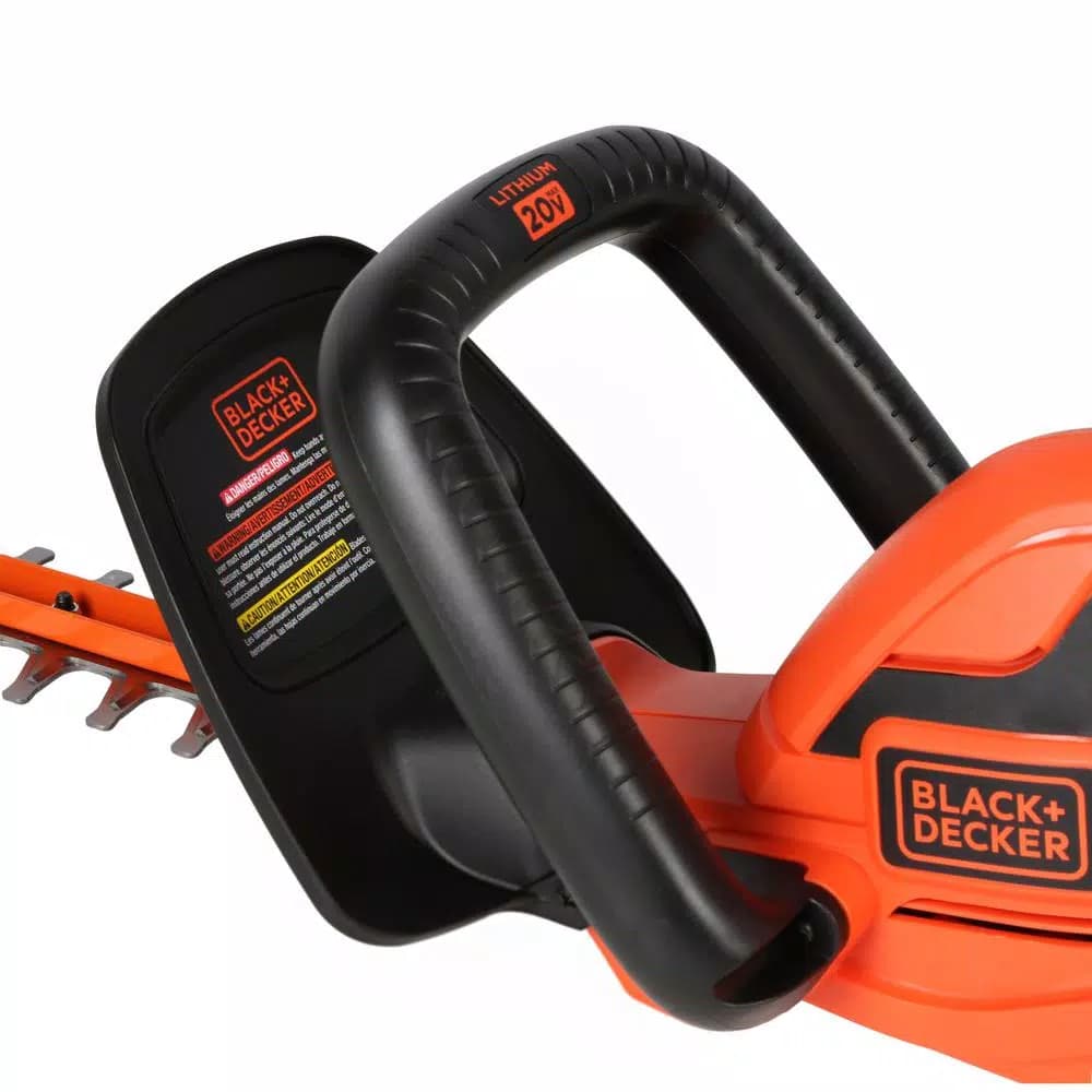 Black+Decker 22 in. 20V Max Cordless Hedge Trimmer Kit with (2) 1.5Ah Batteries, Charger, and Bonus Blower