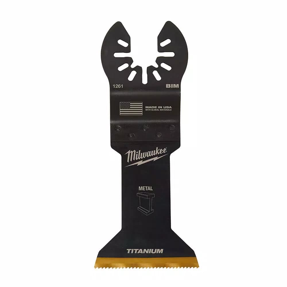 Milwaukee 1-3/4 in. Titanium Bi-Metal Universal Fit Metal Cutting Oscillating Multi-Tool Blade