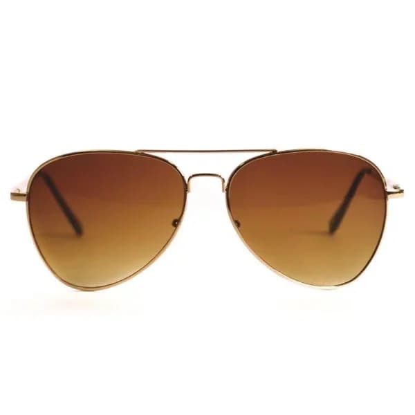 Shadedeye Gold Aviator Sunglasses with Amber Gradient Lenses