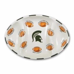 Magnolia Lane Michigan State Football Ceramic Divided Serving Platter thumbnail 1
