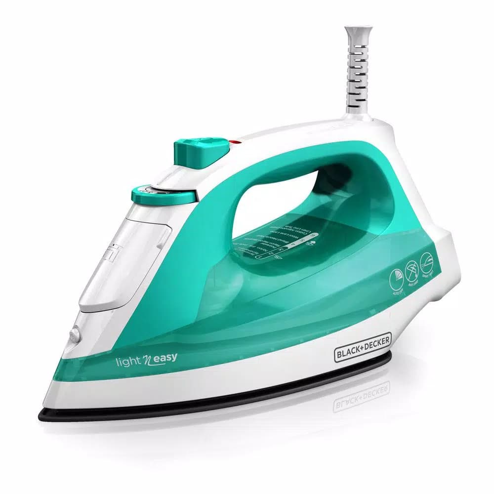 BLACK+DECKER Light 'N Easy Compact Steam Iron, 1200W, Teal