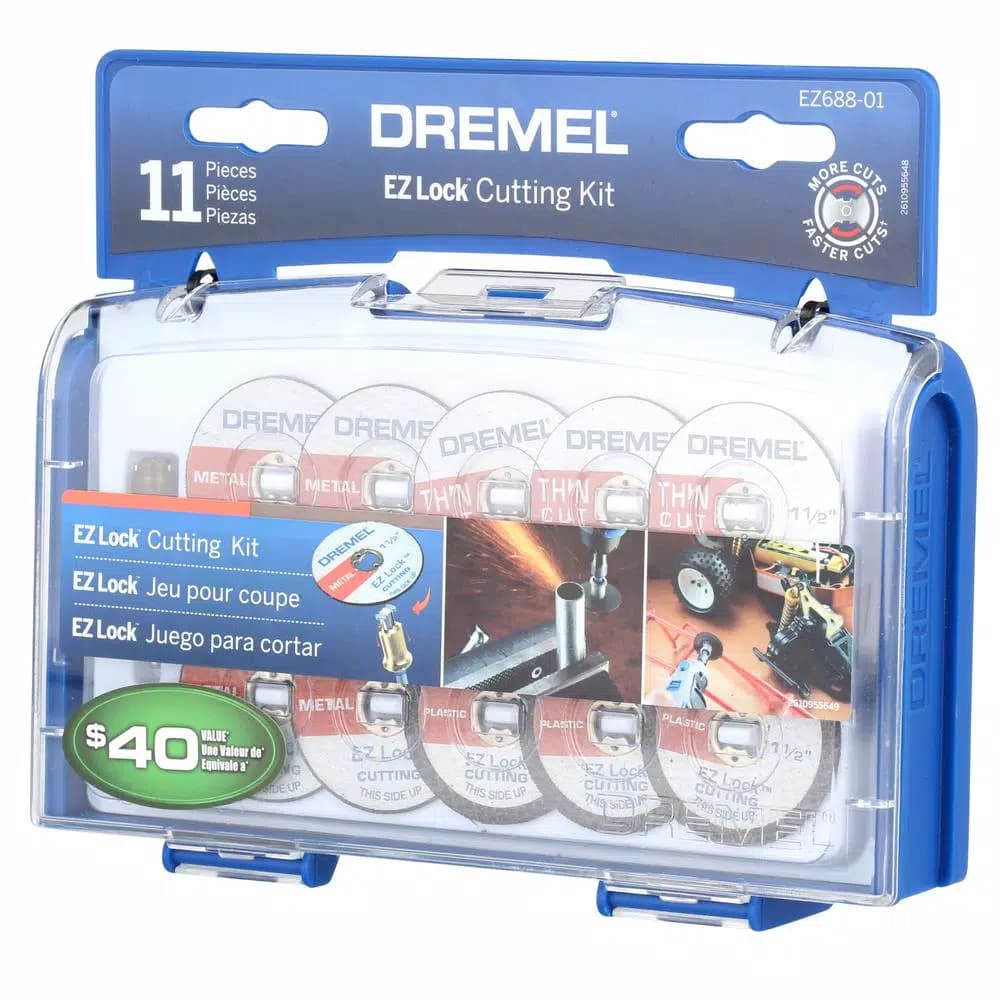 Dremel EZ Lock Rotary Tool Cut-Off Wheel Set for Metal and Plastic, 11-Piece