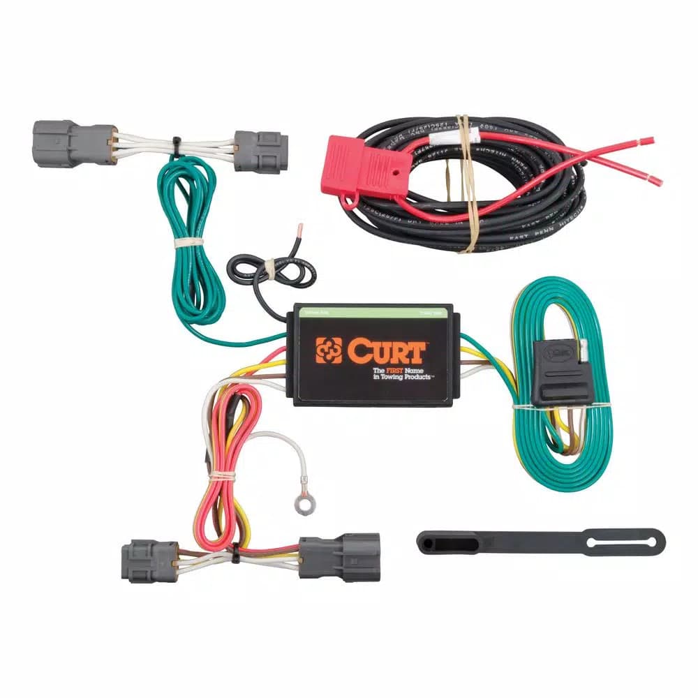 CURT Custom Vehicle-Trailer Wiring Harness, 4-Way Flat Output for Kia Rondo and Soul