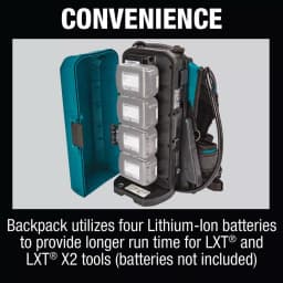 Makita 18V LXT and LXT X2 Portable Backpack Power Supply thumbnail 10