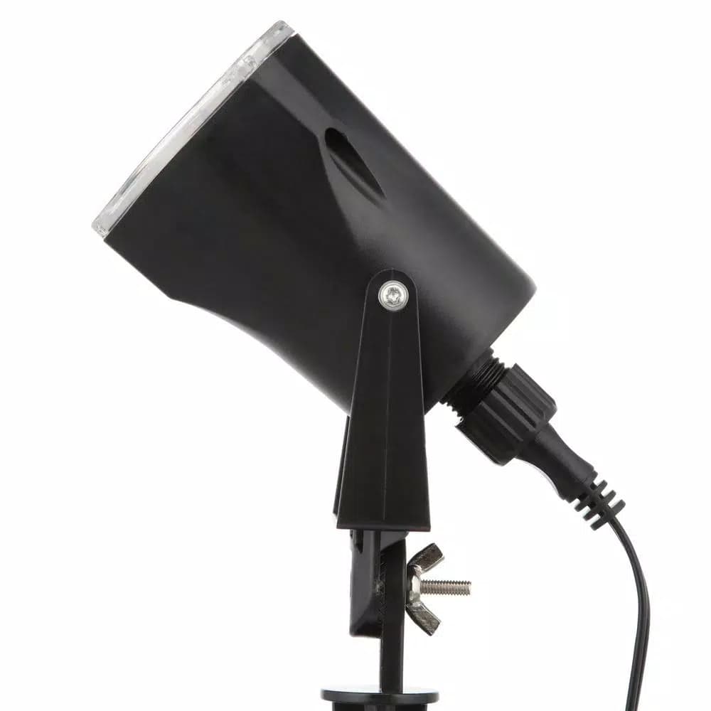 Home Accents Holiday Green LED Spotlight Outdoor Holiday Decoration with Swivel Head and Adjustable Neck
