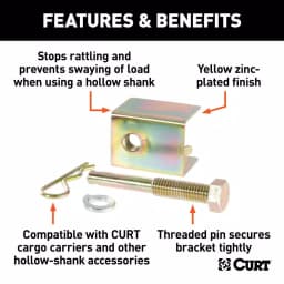 CURT Anti-Rattle Kit for 2-inch Receiver Hollow Shanks thumbnail 8