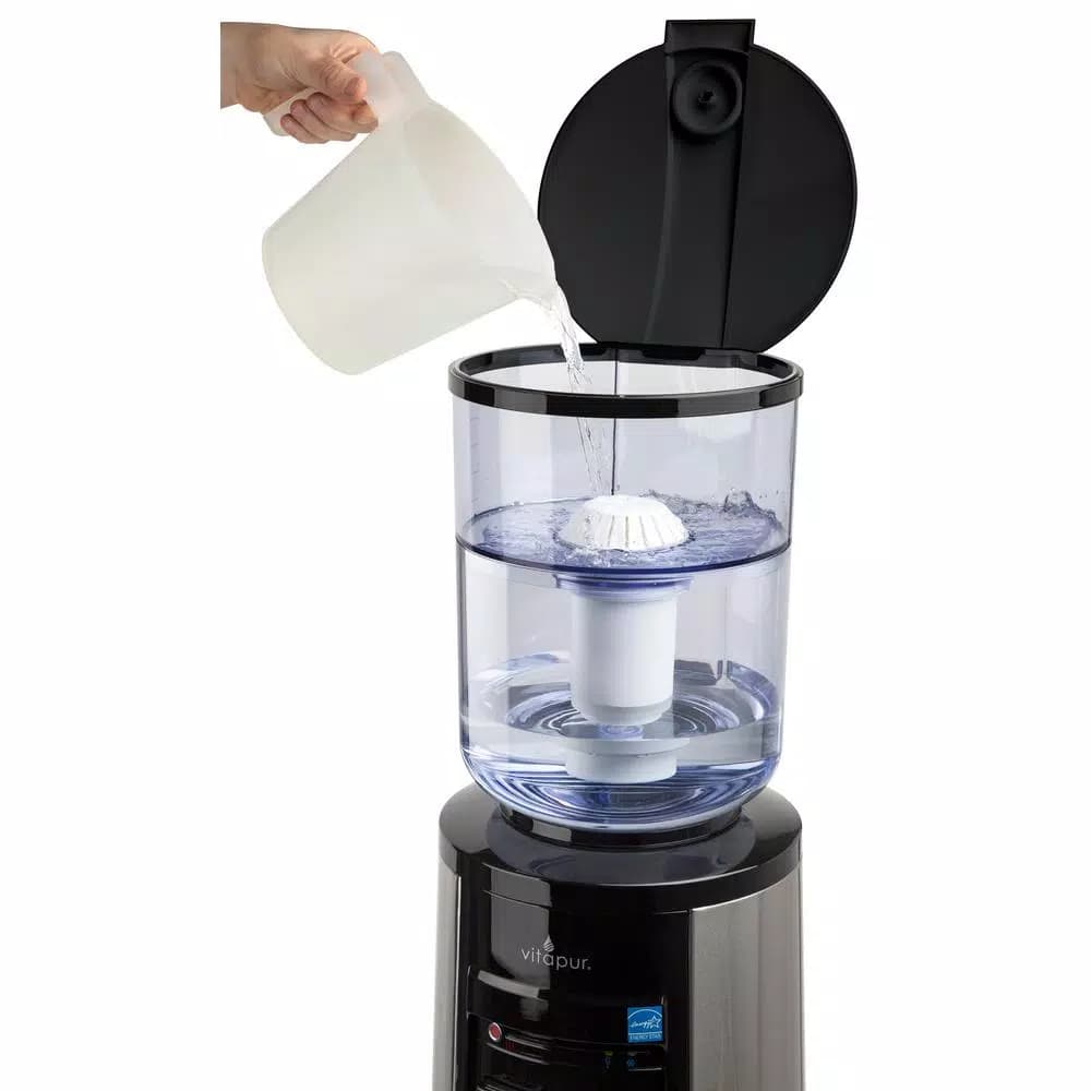 Vitapur Water Filtration System for Top Load Water Coolers and Dispensers - Black