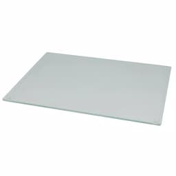 Home Basics Frosted Tempered Glass Cutting Board - Modern Rectangular Serving Platter thumbnail 2