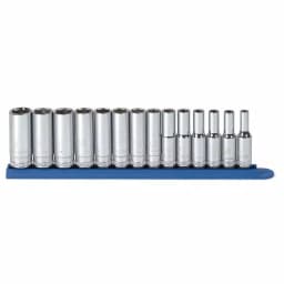 GEARWRENCH 3/8 in. Drive Metric 6-Point Deep Socket Set, 14-Piece thumbnail 1