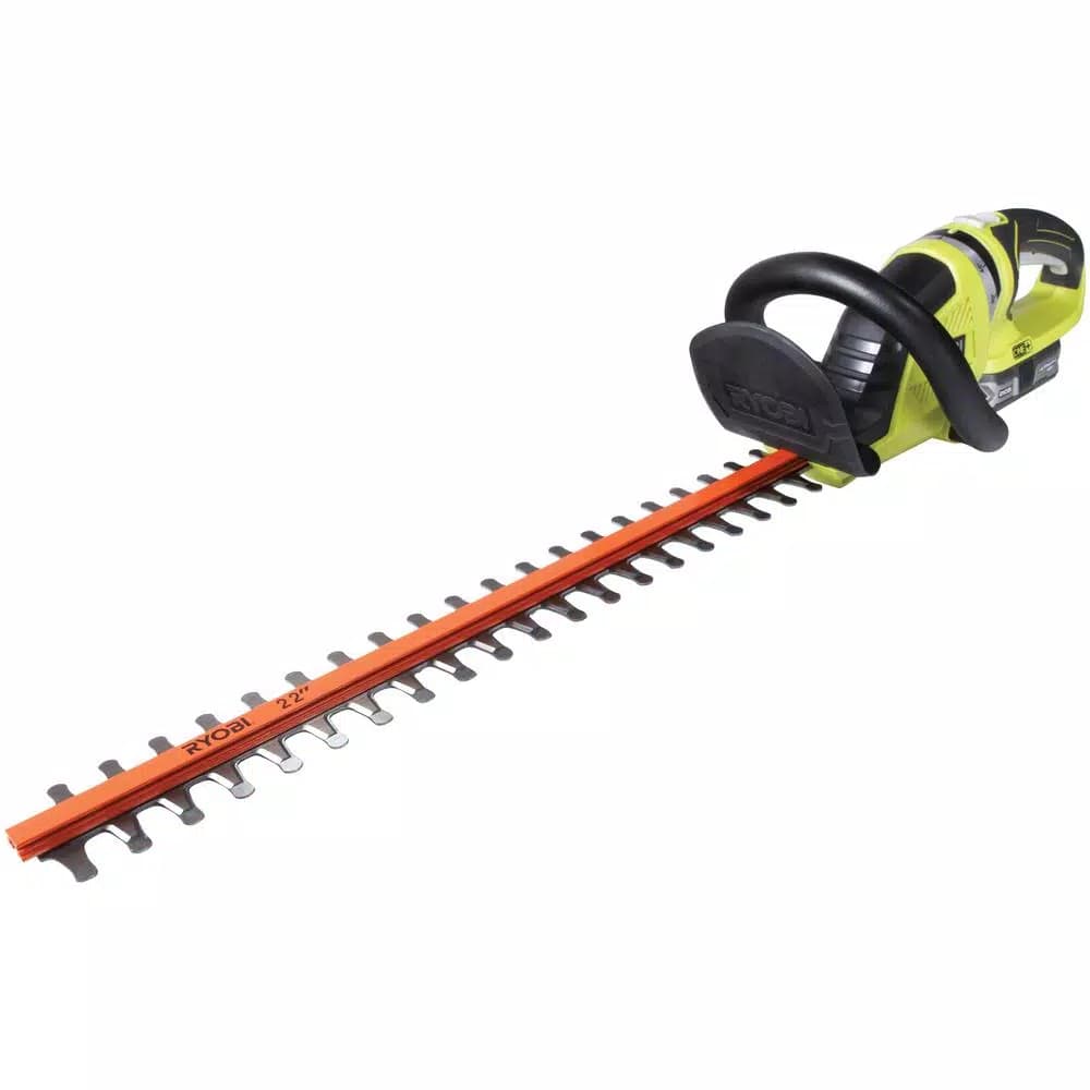 RYOBI ONE+ 18V Lithium-Ion 22 in. Cordless Hedge Trimmer with 1.5 Ah Battery and Charger Included