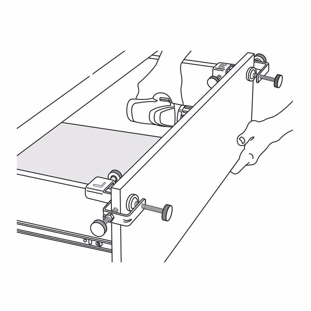 POWERTEC Drawer Front Installation Clamps for Cabinet Hardware and Woodworking