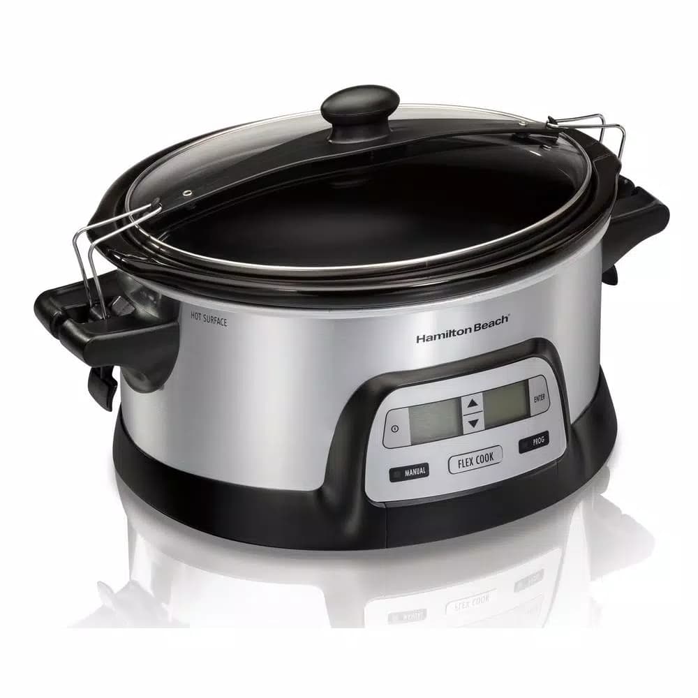 Hamilton Beach FlexCook 6 Qt. Programmable Slow Cooker, Silver