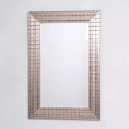 Yosemite Home Decor Pewter Blocks Beveled Glass Accent Mirror, 24 x 36 in. thumbnail 1