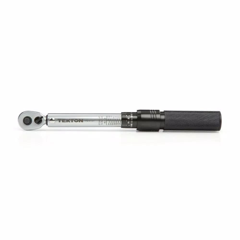 TEKTON 1/4 in. Drive Dual-Direction Click Torque Wrench, 10-150 in./lb.