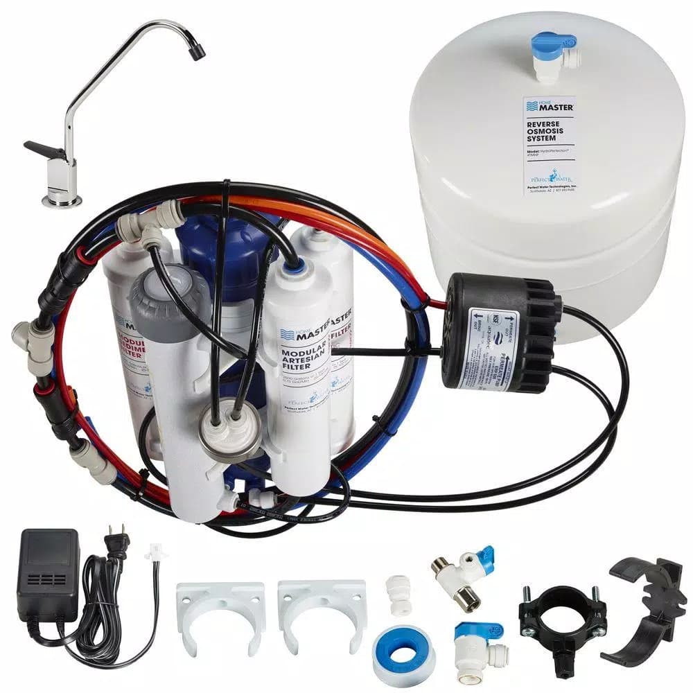 Home Master HydroPerfection Under Sink Reverse Osmosis System with UV Sterilizer and Permeate Pump