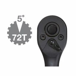 TEKTON 1/4 in. Drive 5 in. Composite Ratchet with 72-Tooth Gear thumbnail 4