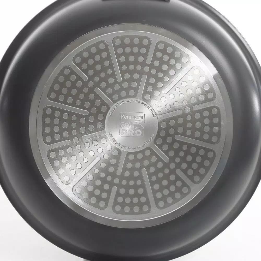 Unbranded Kenmore Pro Arbor Heights 10-Piece Nonstick Aluminum Cookware Set, Black