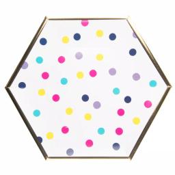 Sugar Plum Party SugarPlum Collection Confetti Hexagon Paper Dinner Plates, 16-Piece Set thumbnail 1