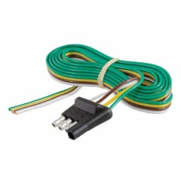 CURT 4-Way Flat Trailer Side Connector Plug with 48" Color-Coded Wires thumbnail 1