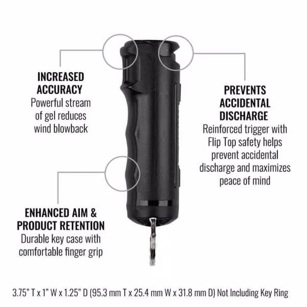 Sabre Pepper Gel Spray with Flip Top Safety - 12 ft Range, 25 Bursts