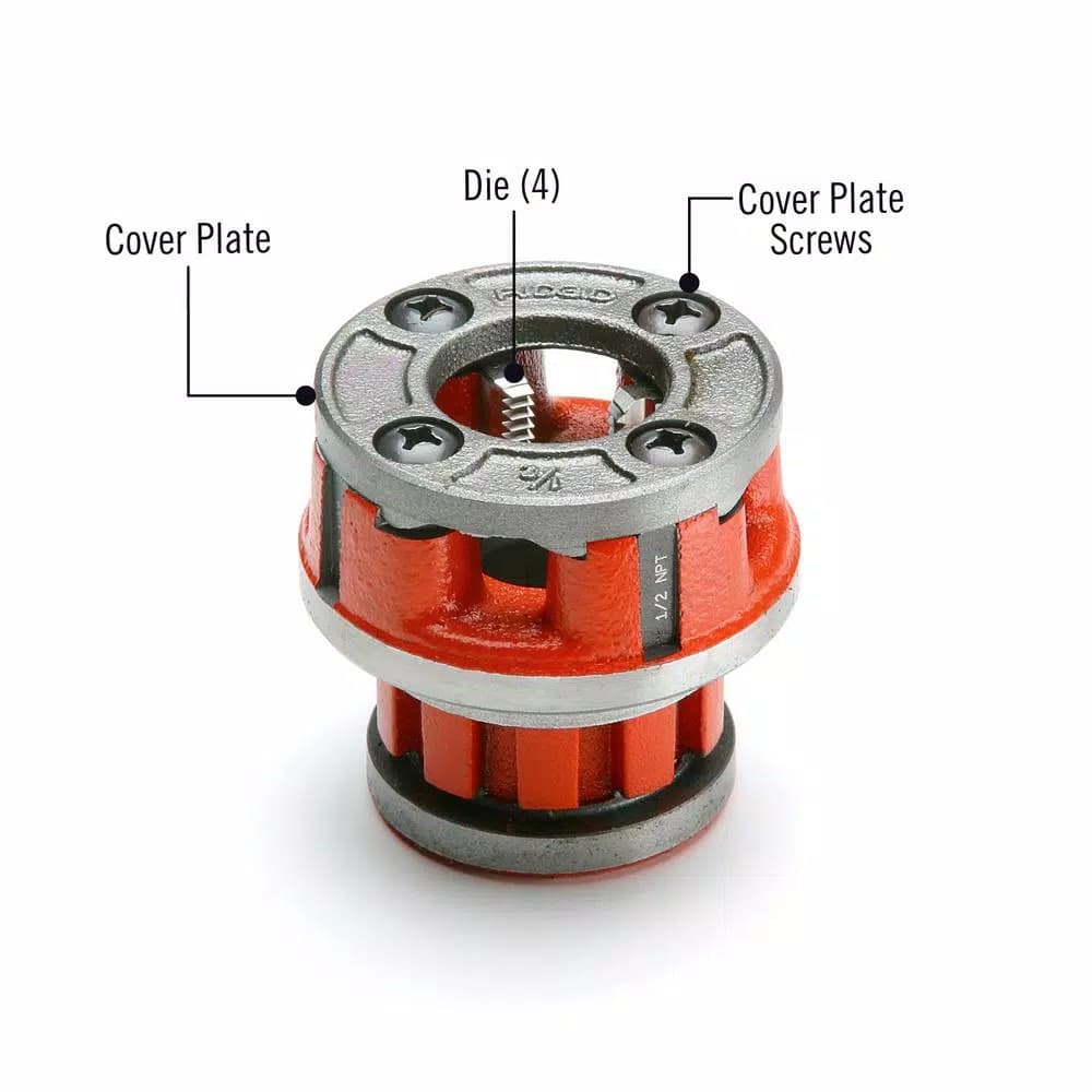 RIDGID OO-R 1/2 in. NPT Right-Hand 14 TPI Alloy Die Head