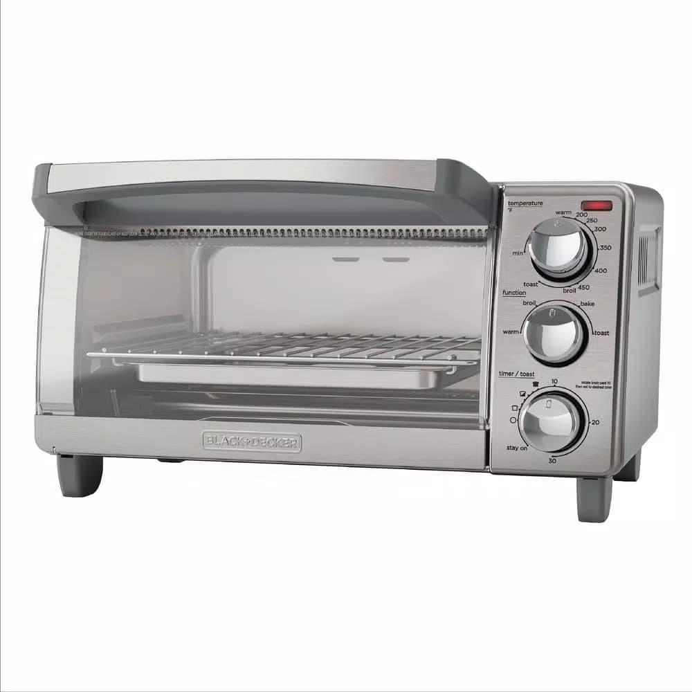 BLACK+DECKER Black + Decker 4-Slice Stainless Steel Convection Toaster Oven