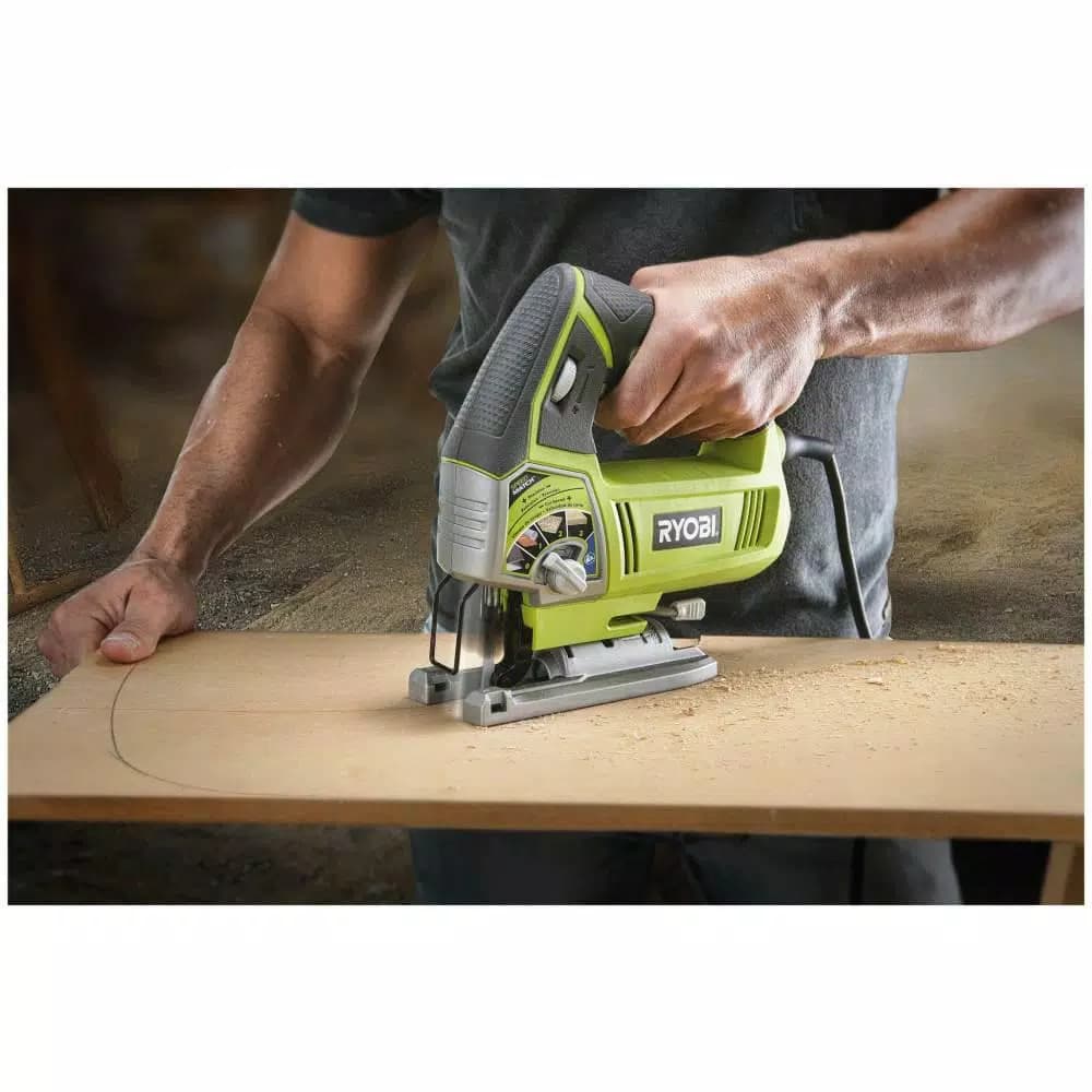 RYOBI 4.8 Amp Corded Variable Speed Orbital Jig Saw with LED Light