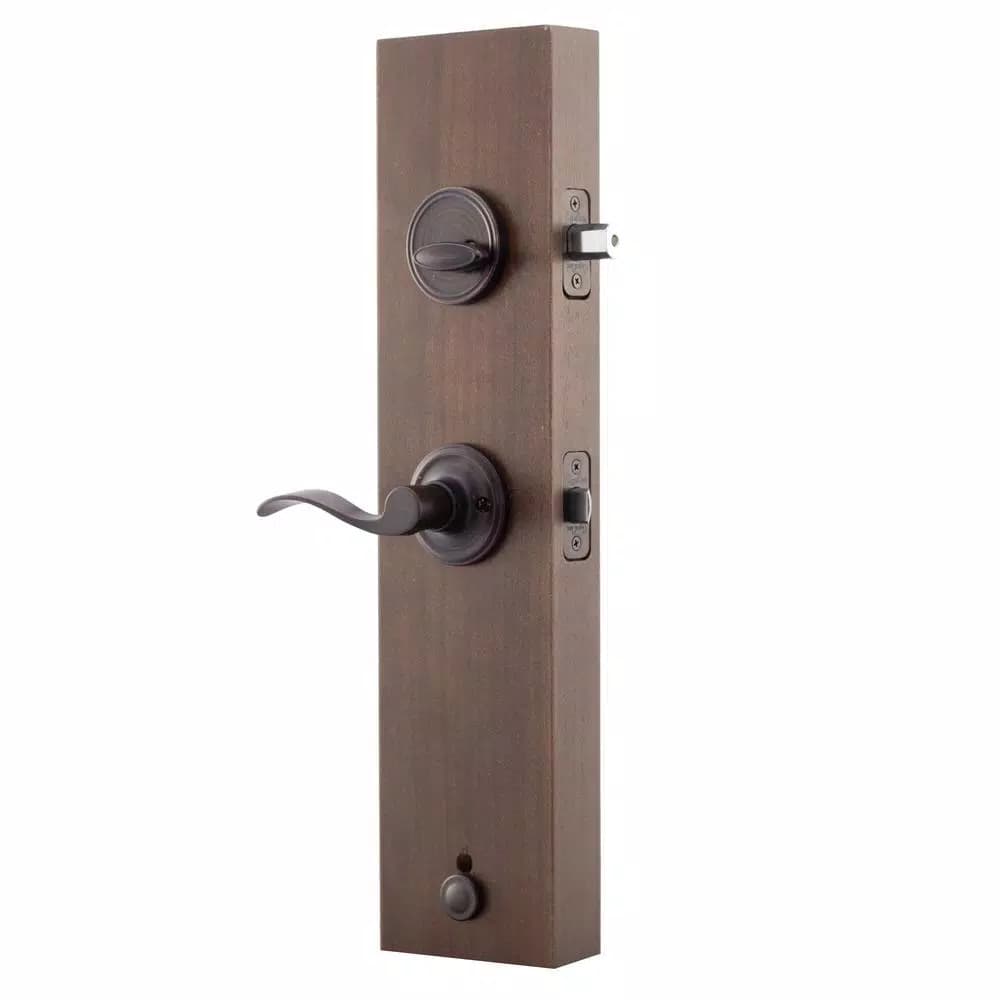 Copper Creek Colonial Handleset with Waverlie Lever Trim, Tuscan Bronze
