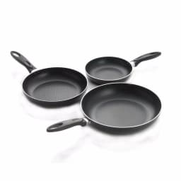 ExcelSteel Professional 12 in. Aluminum Nonstick Frying Pan with Induction Base, Black thumbnail 2