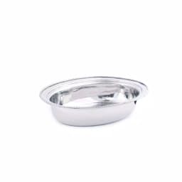 Old Dutch 6 Qt. Oval Polished Nickel over Stainless Steel Chafing Dish with Iron Stand thumbnail 3