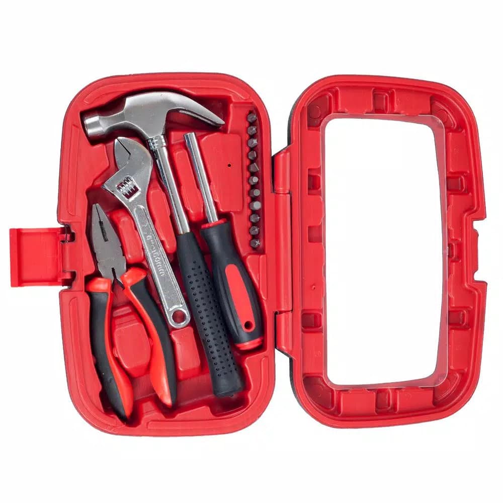 Stalwart 15-Piece Household Hand Tool Set with Carrying Case