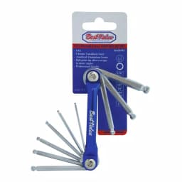 Best Value 9-Piece SAE Foldable Ball Point Hex Key Set, Anodized Aluminum thumbnail 1