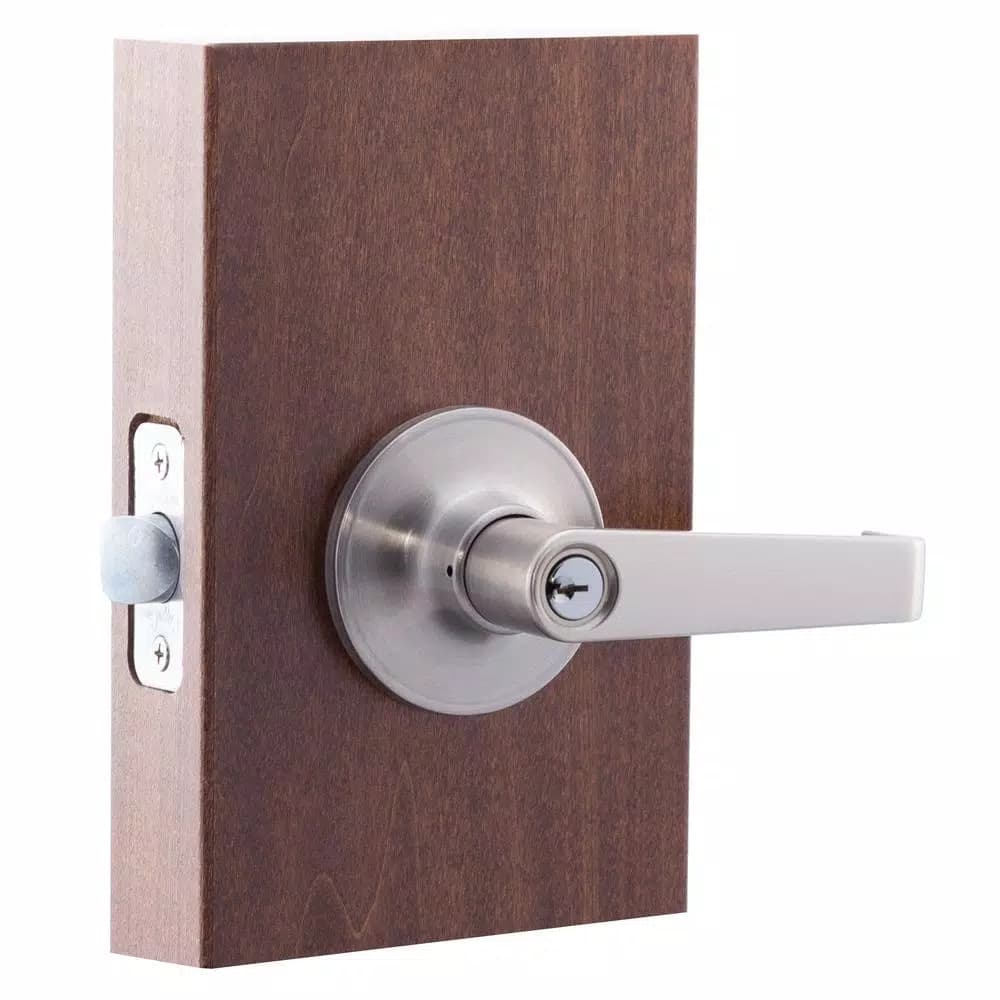 Copper Creek Satin Stainless Steel Keyed Entry Door Lever