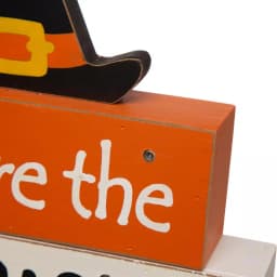 Glitzhome 11.54 in. LED Lighted Halloween Wooden Word Block Decor - Hocus Pocus Sign thumbnail 2