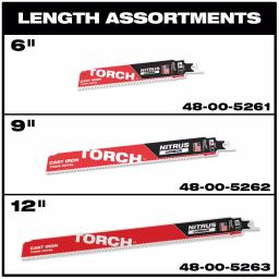 Milwaukee 12 in. Torch Nitrus Carbide 7 TPI Reciprocating Saw Blades, 5-Pack thumbnail 5