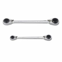 Husky 2-Piece Metric Quad Drive 4-in-1 Reversible Ratcheting Wrench Set thumbnail 1