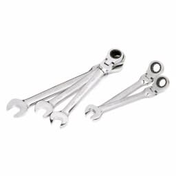 Husky 5-Piece Large Metric Flex Head Ratcheting Wrench Set, 16-21mm thumbnail 4