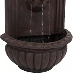 Sunnydaze Decor Florence Iron Lead Finish Solar Outdoor Wall Fountain - Decorative Resin Water Feature thumbnail 3