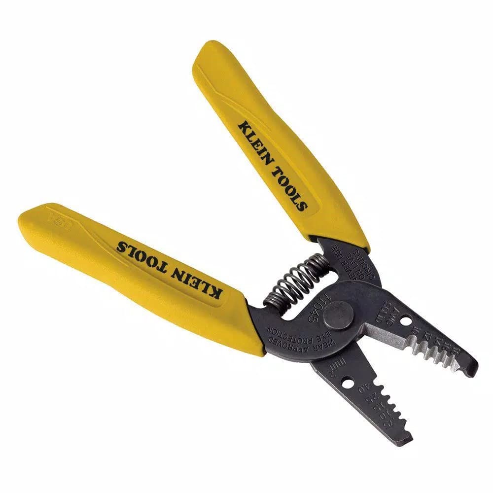 Klein Tools 6-1/4 in. Wire Stripper and Cutter for 10-18 AWG Solid Wire, Hardened Steel