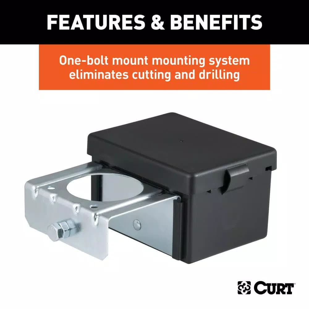 CURT Lockable Breakaway Battery Case with Metal Mounting Bracket