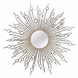 Stratton Home Decor Penelope Round Bronze Metal Accent Mirror, 35 in. W x 34 in. H thumbnail 2