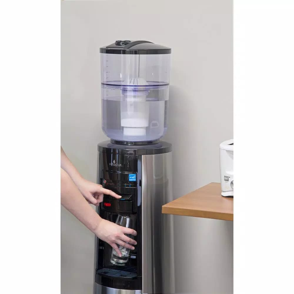 Vitapur Water Filtration System for Top Load Water Coolers and Dispensers - Black
