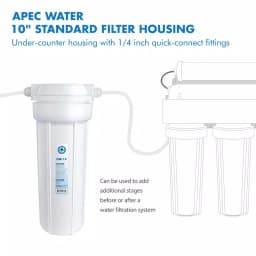 APEC Water Systems 10 in. White Industry Standard Filter Housing with 1/4 in. John Guest Quick Connect thumbnail 4