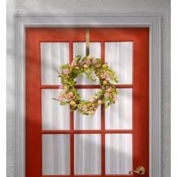 National Tree Company 22 in. Decorated Easter Wreath with Colorful Flowers and Pastel Eggs thumbnail 2