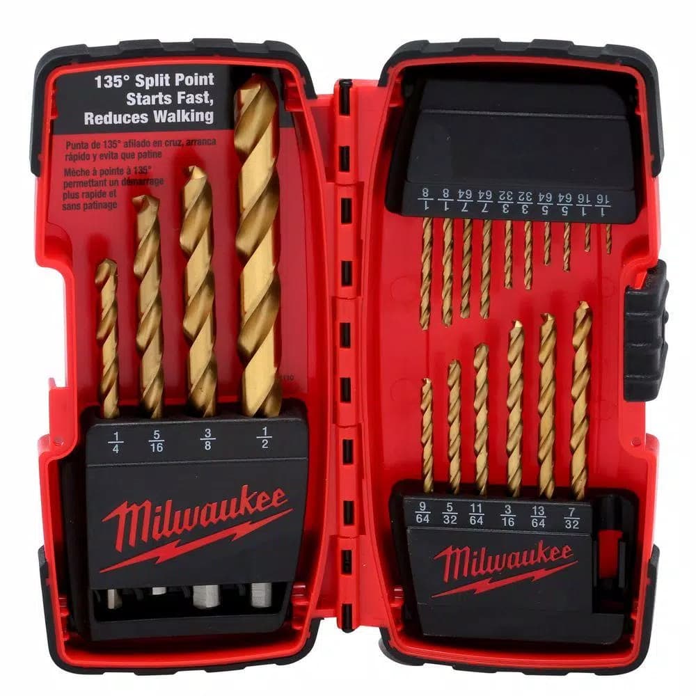 Milwaukee 20-Piece Titanium Coated Twist Drill Bit Set
