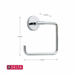Delta Lyndall 3-Piece Chrome Bath Hardware Set: 24 in. Towel Bar, Towel Ring, and Toilet Paper Holder thumbnail 6