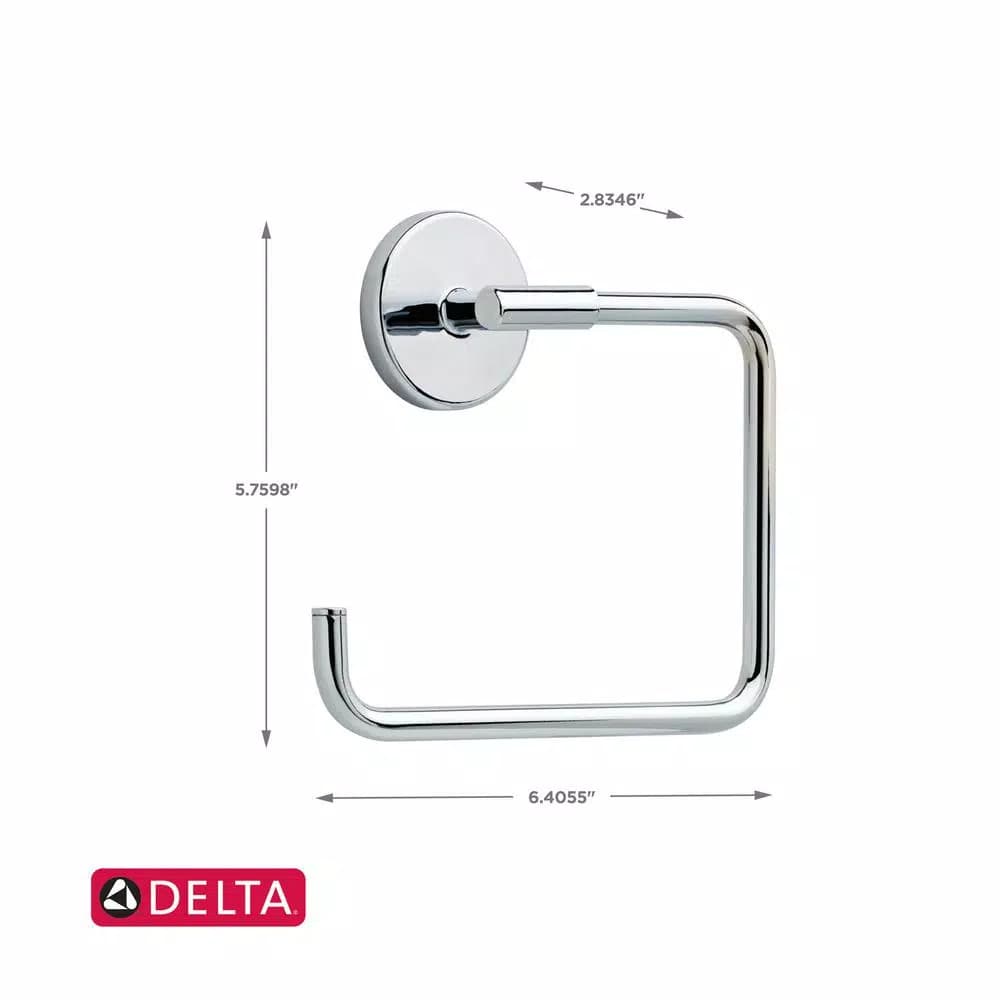 Delta Lyndall 3-Piece Chrome Bath Hardware Set: 24 in. Towel Bar, Towel Ring, and Toilet Paper Holder