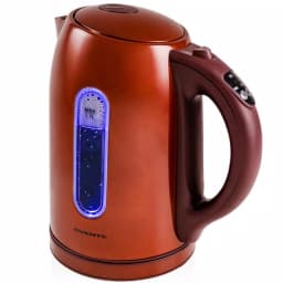 Ovente KS89BR 1.7L Electric Kettle, 5 Temperature Settings, 1100W Cordless Tea Kettle, Brown thumbnail 1