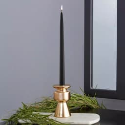 ROOT CANDLES A.I. Root 12 in. Black Dipped Taper Dinner Candles, Beeswax Enriched, Box of 12 thumbnail 1