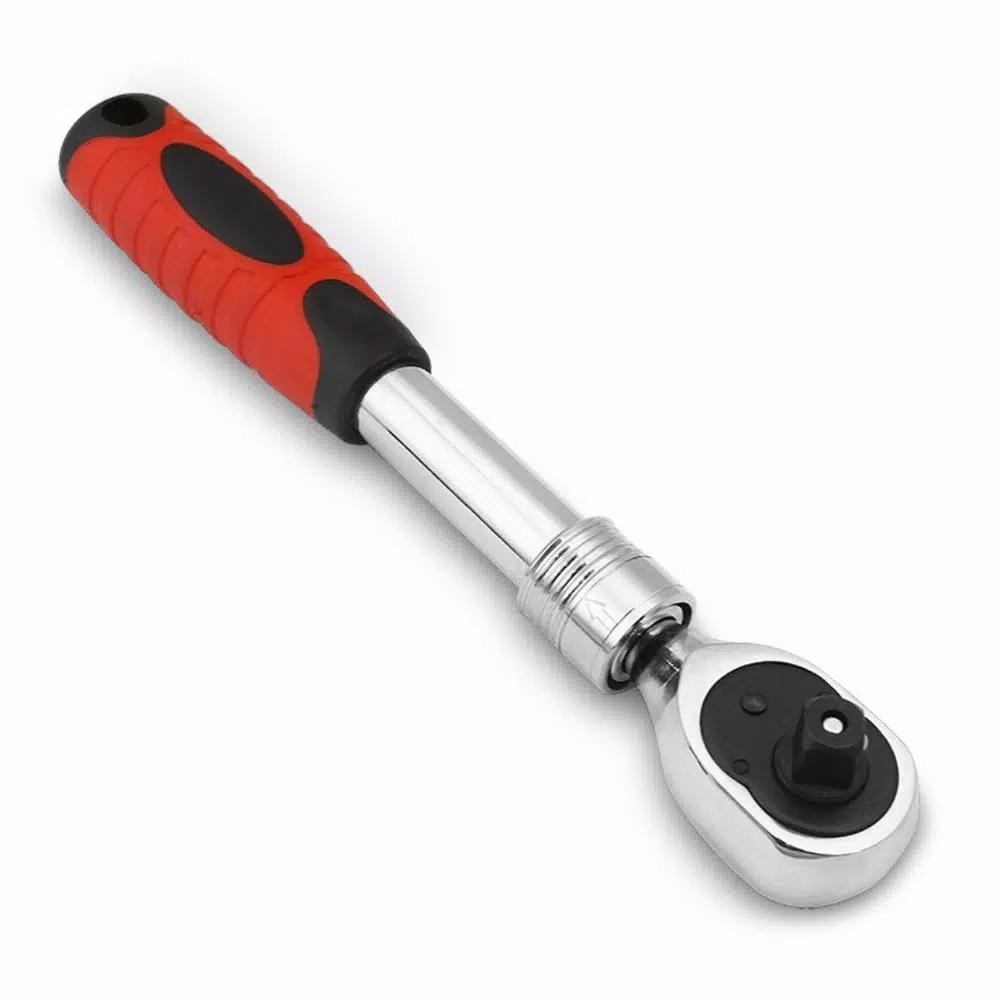 Stark 1/2 in. Extendable Telescopic 72-Tooth Ratchet with Soft Grip Handle